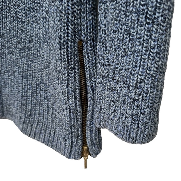 Talbots Health Blue Long Sleeve Sweater, Zipper Sides, Medium - Picture 4 of 8